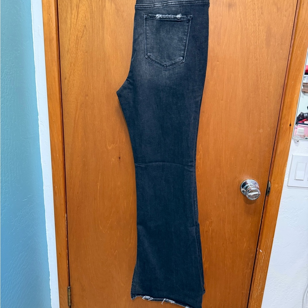 Flying Monkey Black Washed Button-Fly Flare Jeans - Picture 2 of 13